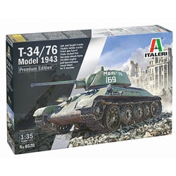 IT6570 WW.II ソビエト軍 T-34/76 1943年生産型 アルミ砲身/金属ワイヤー付属 プレミアムキット [1/35スケール プラモデル]