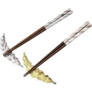 アルミプランツ 夫婦箸 箸 箸置き ギフトセット 桐箱入り ルッコラ グレー ベージュ 29818