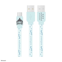 mofusand USB Type-C 対応 同期＆充電ケーブル USB A-USB Type-C 1.2m サメにゃん MOFU-43A