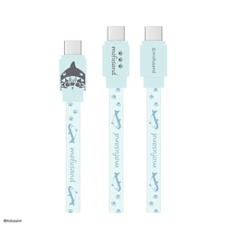 mofusand PD60W 対応 USB2.0対応 USB Type-C - USB Type-C ケーブル 1.2m サメにゃん MOFU-44A