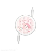 サンリオキャラクターズ PD60W 対応 USB2.0 リール式 USB Type-C - USB Type-C ケーブル 1m マイメロディ SANG-424MM