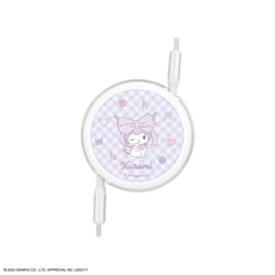 サンリオキャラクターズ PD60W 対応 USB2.0 リール式 USB Type-C - USB Type-C ケーブル 1m クロミ SANG-424KU