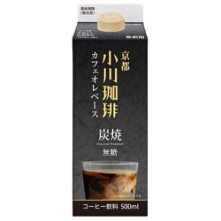 京都 小川珈琲 炭焼珈琲カフェオレベース 無糖 500ml