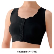 前あきハーフトップ 綿混タイプ ブラック 3L NP1055