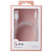 iPhone 充電ケーブル 1m USB A to Lightning MFi認証 コードジュエリー &me クリア MPA-CJAL10CR