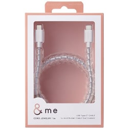USB-C ケーブル USB Type C to Type C 1m PD 60W コードジュエリー ＆me クリア MPA-CJCC10CR
