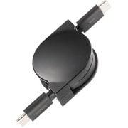 USB2.0 Type-C 巻取りケーブル PD60W ブラック KU-CCP60M08BK