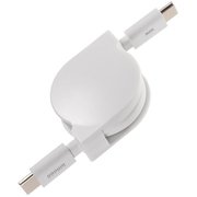USB2.0 Type-C 巻取りケーブル PD60W ホワイト KU-CCP60M08W