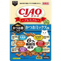 CIAOプレミアム かつお節入り かつおミックス味 500g [キャットフード]