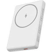 ヨドバシカメラオリジナル モバイルバッテリー パワーバンク M50 5000mAh マグネット付きワイヤレス充電対応 ホワイト EMB-M5000WT