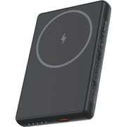 ヨドバシカメラオリジナル モバイルバッテリー パワーバンク M50 5000mAh マグネット付きワイヤレス充電対応 ブラック EMB-M5000BK
