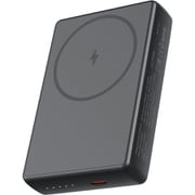 ヨドバシカメラオリジナル モバイルバッテリー パワーバンク M100 10000mAh マグネット付きワイヤレス充電対応 ブラック EMB-M10000BK