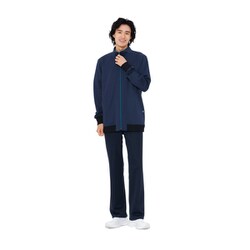 ジップアップブルゾン ネイビー+ターコイズ S TJ-2000