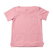 Leeレディススクラブ キーネック XL ピンク LMS43001-9