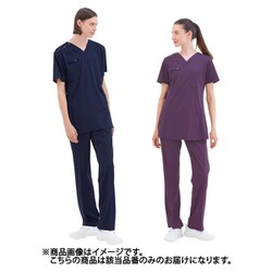 男女兼用スクラブ パープル M AY-5597