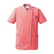 スクラブジャケット半袖 男女兼用 S コーラルピンク KZN715-24