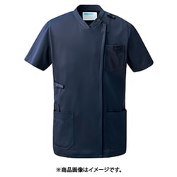 スクラブジャケット半袖 男女兼用 S ネイビー KZN715-28