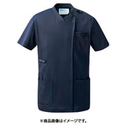 スクラブジャケット半袖 男女兼用 LL ネイビー KZN715-28