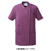 スクラブジャケット半袖 男女兼用 5L ボルドー KZN715-27