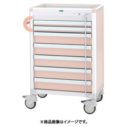 C60-A02B [麻酔カート 60引出しタイプ 引出：透明 本体：ピーチ]