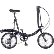 折りたたみ自転車 Nuwave D6 16インチ 6段変速 Sブラック NWA662