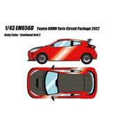 EM656D 1/43 トヨタ GRMN Yaris Circuit Package 2022 エモーショナルレッド2 [レジンキャストミニカー]