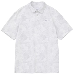ハイビスカスプリント 半袖ポロ 7AJ020_1WHT_XL [半袖 ポロシャツ メンズ XLサイズ WHITE]