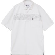 チェストリーフプリント 半袖ポロ 7AJ021_1WHT_XL [半袖 ポロシャツ メンズ XLサイズ WHITE]
