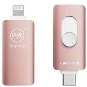 iPhone/iPad用 高速バックアップストレージ ピコナイザー4 Lightning & USB Type-C両対応 128GB ローズゴールド MKP4RG128G