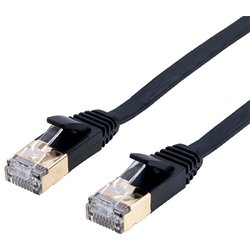 CAT.7 LANケーブル フラット 黒 2m C7-F020BK