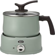 グリル鍋 2WAY電気マルチポット 1000W 直火対応 ガラス蓋付き 直火対応 PALE AQUA(ペールアクア) K-HP4-PA