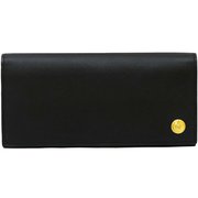 EMBLEM BUTTON ササマチ長財布 ブラック 7721-01