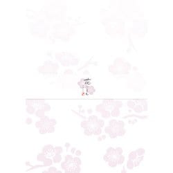 便箋 紅梅 美濃和紙花ごろも LB119