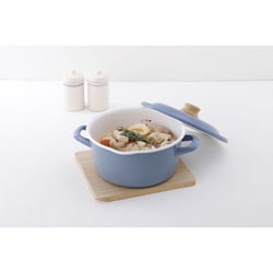 コットンプラス キャセロール 20cm アッシュブルー CTP-20W.AB