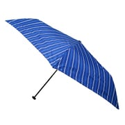 折りたたみ傘 晴雨兼用 90g ストライプ 50cm 手開き式 UVカット加工 カーボン5本骨 軽量 ネイビー 12040