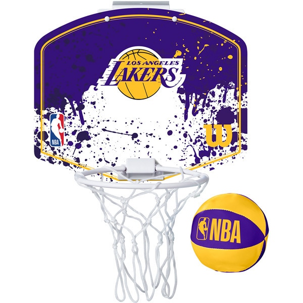 ウィルソン WilsonNBA バスケットボール ミニフープ ロサンゼルス・レイカーズ（プラスチック製） WTBA1302LAL PL [バスケットボール ゴール]Ω