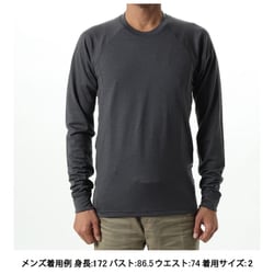 ウールクルーロングスリーブ Wool Crew Long Sleeves GC84435 ミックスチャコール XC サイズ2 [コンディショニングウェア シャツ メンズ]