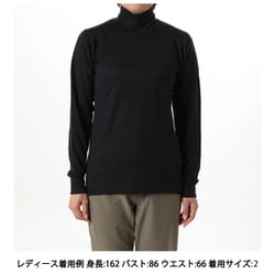 ウールタートルネックロングスリーブ Wool Turtleneck Long Sleeves GCW84436 BK ブラック サイズ2 [アンダーウェア レディース]