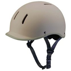 自転車 ヘルメット 中学生～大人用 ハードシェル Mサイズ 頭囲54～57cm未満 ツバ付き SG規格 マットベージュ Hirsch Y-6491