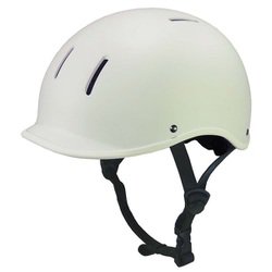 自転車 ヘルメット 中学生～大人用 ハードシェル Mサイズ 頭囲54～57cm未満 ツバ付き SG規格 マットオフホワイト Hirsch Y-6492