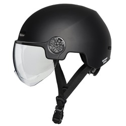 自転車 ヘルメット 中学生～大人用 ソフトシェル Lサイズ 頭囲54～60cm未満 シールド付き SG規格 マットブラック Cabeza Y-6497