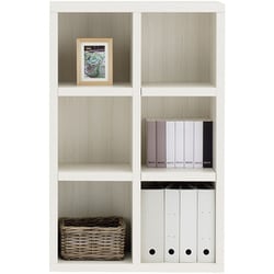 【完成品】書棚 ブックシェルフ ラチスシリーズ ホワイトウッド FHS-75L