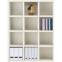 【完成品】書棚 ブックシェルフ ラチスシリーズ ホワイトウッド FFS-110M