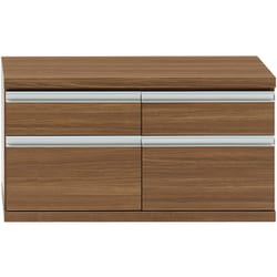 【完成品】書棚 ブックシェルフ ローチェスト ラチスシリーズ ウォールナット FLD-75S
