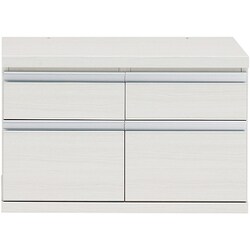 【完成品】書棚 ブックシェルフ ローチェスト ラチスシリーズ ホワイトウッド FLS-75S