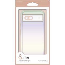 PM-P241HVCAWH [Google Pixel 8a用 ケース ハイブリッド カバー 衝撃吸収 カメラレンズ保護設計 ワイヤレス充電可 ストラップホール付 オーロラ ストラップホールシート付 ＆me ホワイト]