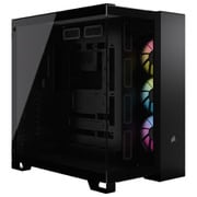 iCUE LINK 6500X RGB TG Black デュアルチャンバー設計 ピラーレス 強化ガラス製 フロント・サイドパネル RXファン搭載 ATX対応 ミドルタワー PCケース ブラック CC-9011269-WW
