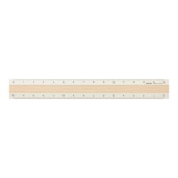 アルミ＆ウッド定規 15cm アイボリー 42305006