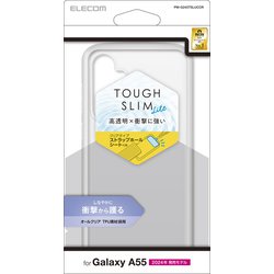 Galaxy A55 5G（SC-53E）用 ケース ソフト カバー 衝撃吸収 カメラレンズ保護設計 ワイヤレス充電可 ストラップホール付 ストラップホールシート付 TOUGH SLIM LITE クリア PM-G243TSLUCCR