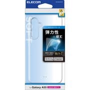 Galaxy A55 5G(SC-53E)用 ケース ソフト カバー 薄型 カメラレンズ保護設計 ワイヤレス充電可 ストラップホール付 クリア PM-G243UCTCR